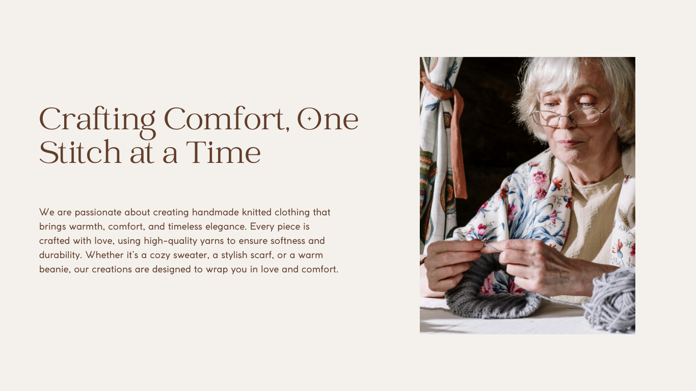 Handmade Knitted Sweaters Website Page Template