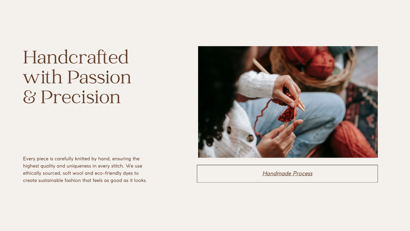 Handmade Knitted Sweaters Website Page Template