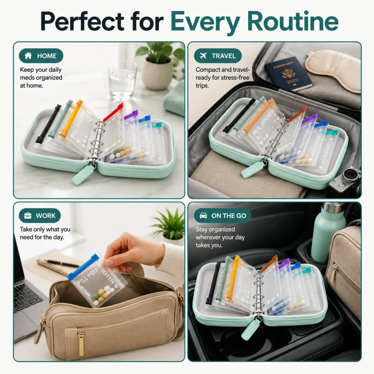 Travel Medicine Organizer Kit