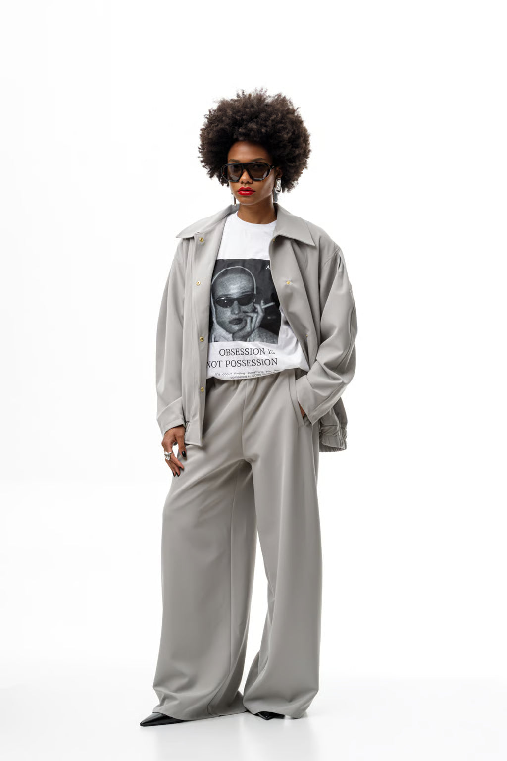 SIA Grey Relaxed Fit Pants