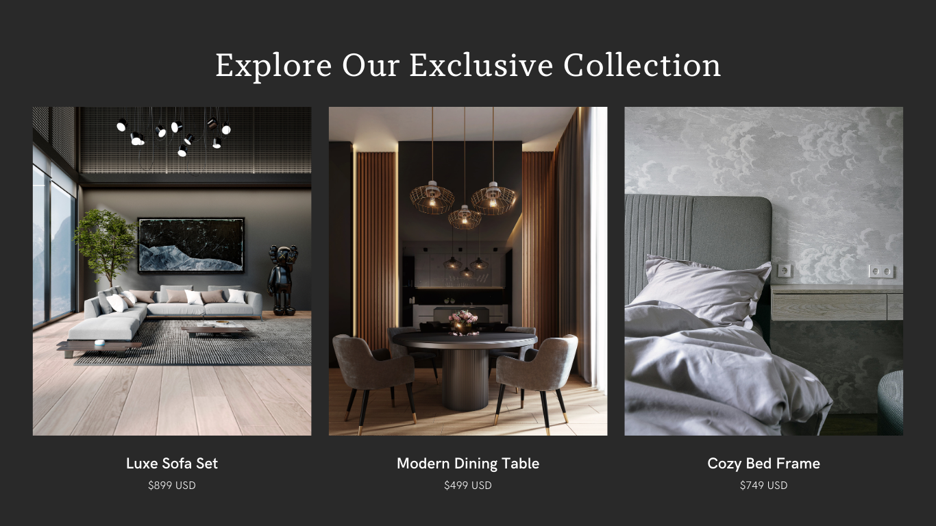 Interior & Decor Website Template in Photographic Style