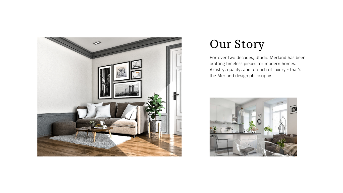 Interior & Decor Website Template in Photographic Style