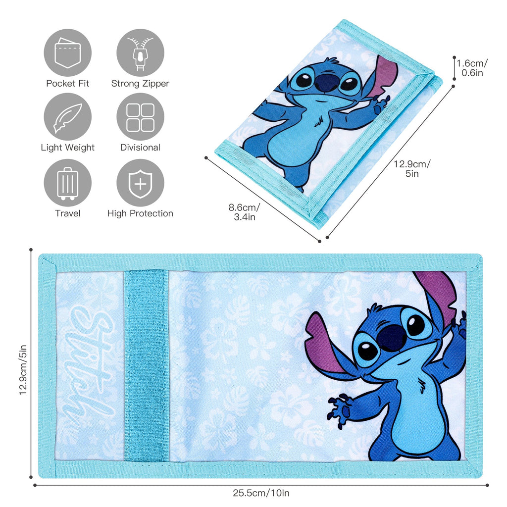 Disney Stitch Trifold Wallet for Kids